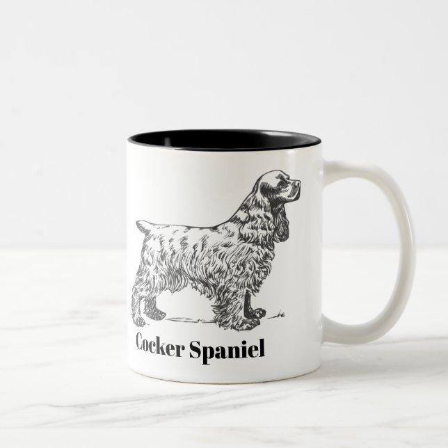 Caneca de cocker spaniel (Direita)