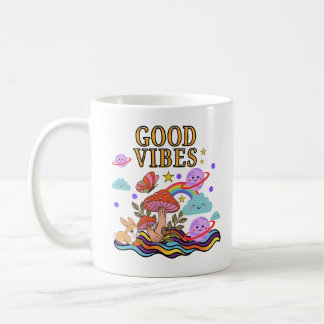 Caneca de Cogumelo Good Vibes ,Caneca de Café Trip