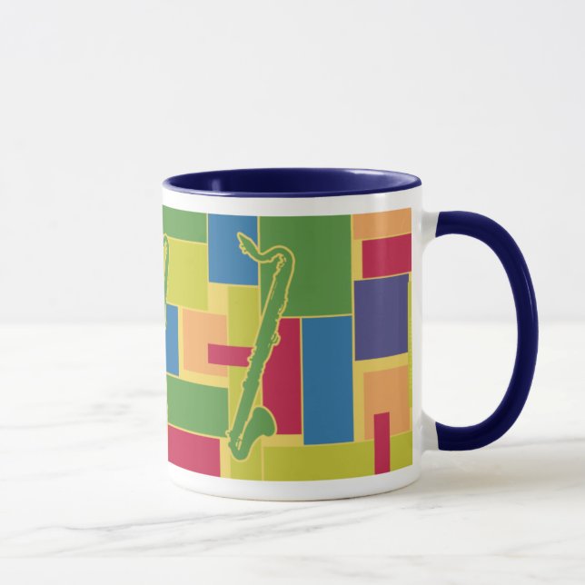 Caneca de Colorblocks - clarinete baixo (Direita)