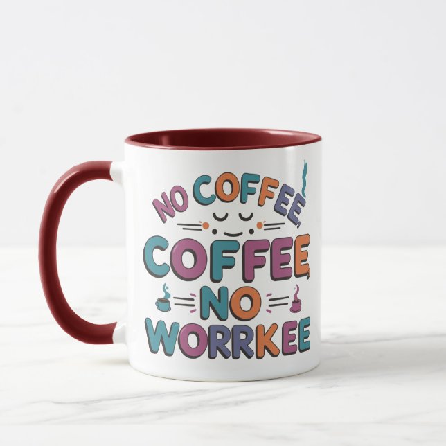 Caneca de Combinação para Amantes de Café Engraçad (Esquerda)