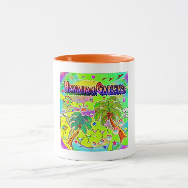 Caneca de Concentração Mental de Jardins Havaianos (Centro)