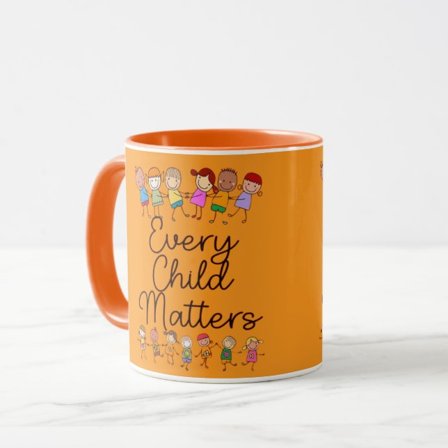 Caneca de conscientização laranja Every Child Matt (Frente Esquerda)