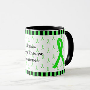 Caneca de conscientização sobre a doença de Lyme e