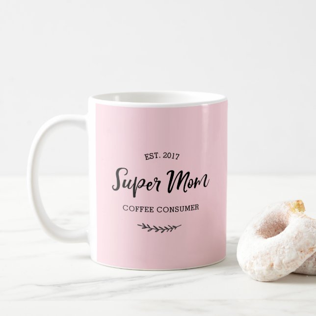 Caneca de consumo de café da Super Mãe (Com Donut)