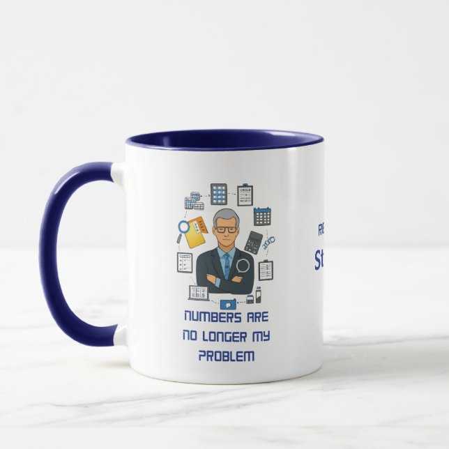 Caneca de Contador Aposentado – Presente Divertido (Esquerda)