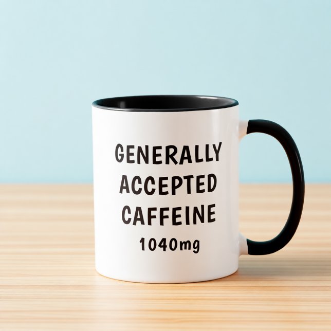 Caneca de Contador Engraçado Cafeína Geralmente Ac (Criador carregado)