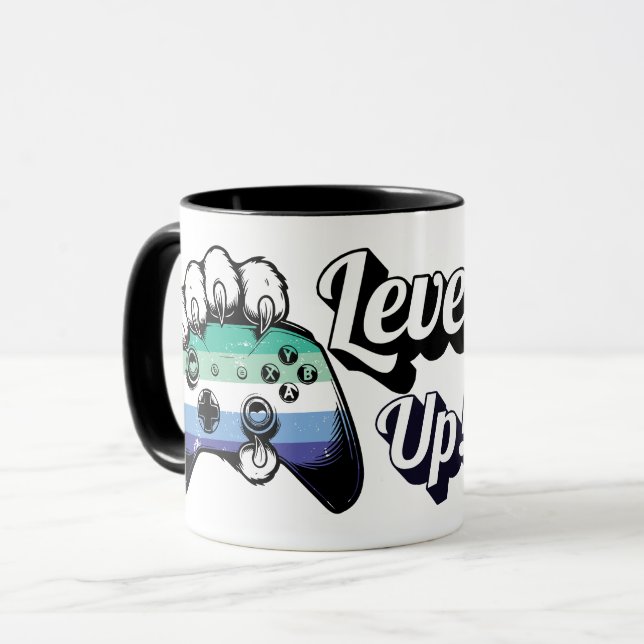 Caneca de Controle Gay MLM Orgulho Nível Superior  (Frente Esquerda)