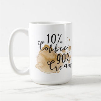 Caneca de creme do café 90% de 10%