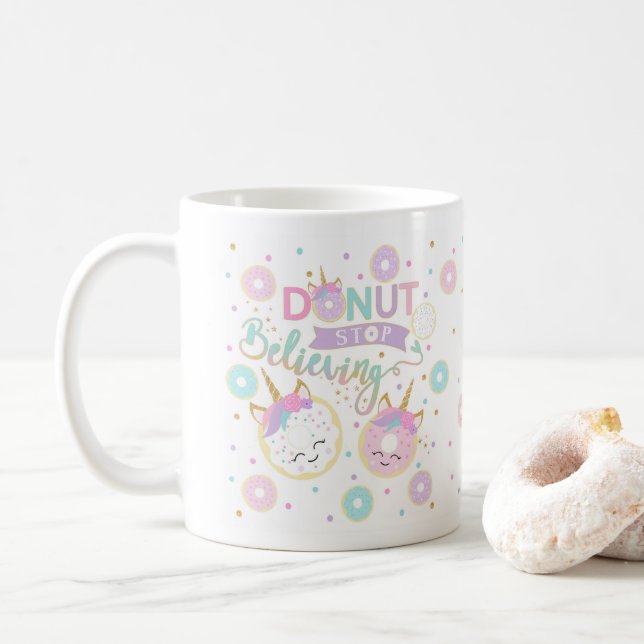 Caneca de crença da parada da rosquinha - caneca (Com Donut)