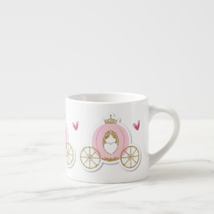 Caneca de Criança - Princesa Carruagem Corações Le
