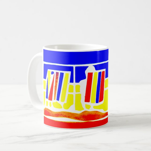 Caneca de Deckchairs do beira-mar (Frente Esquerda)