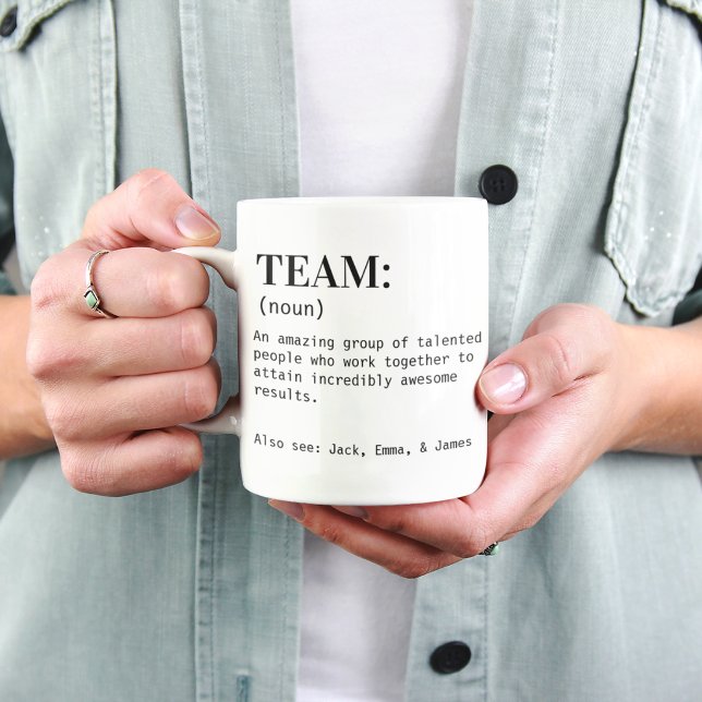 Caneca de Definição de Equipe Presente Personaliza (Criador carregado)