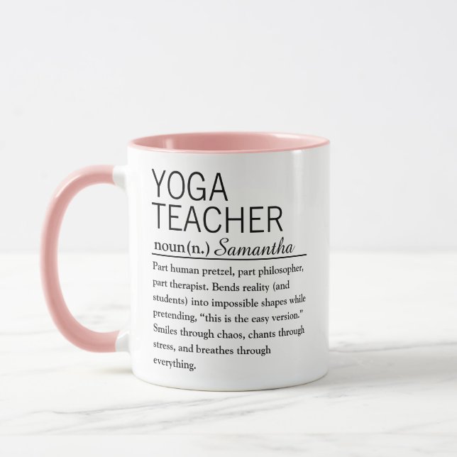 Caneca de Definição de Professor de Yoga Personali (Esquerda)