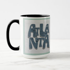 Caneca de Denim Atlanta Geórgia 