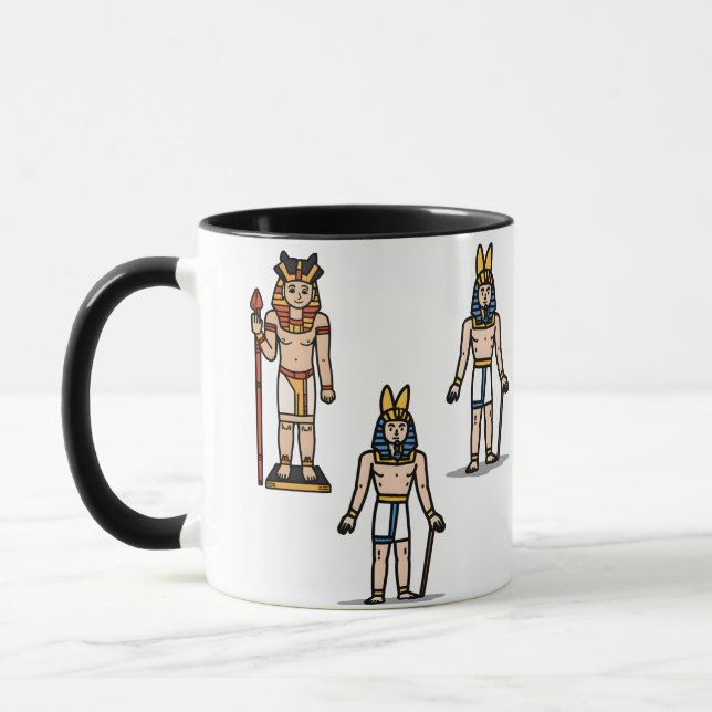 Caneca de desenho animado fofo do Faraó do Antigo  (Esquerda)