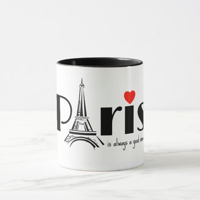 Caneca de Design da Torre Eiffel de Paris (Centro)