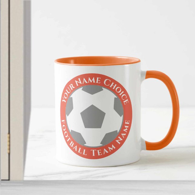 Caneca de Design de Clube de Futebol em Laranja (Criador carregado)