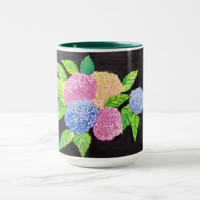 Caneca de design de flores por Rashmi (Centro)