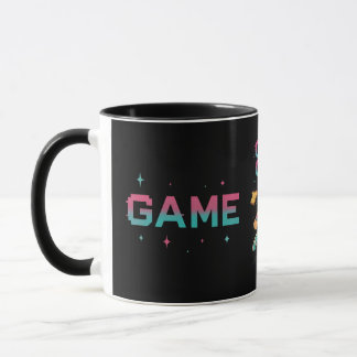 Caneca de Design Pixel Art "Game Over" do Retro Ru