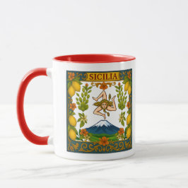 Caneca de design Trinacria Mt.Etna Sicilia