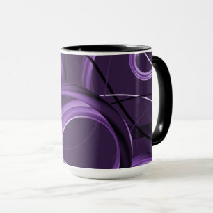 Caneca de Designer Abstrata Roxa