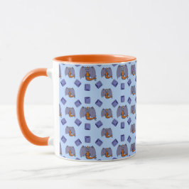 Caneca de dezembro de pedras preciosas e dragões
