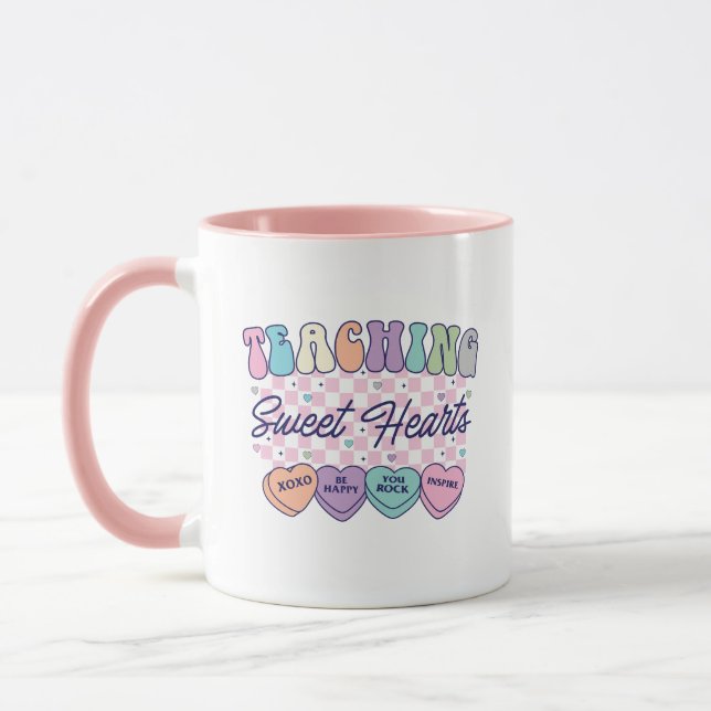 Caneca de Dia dos Namorados para Professores Retrô (Esquerda)
