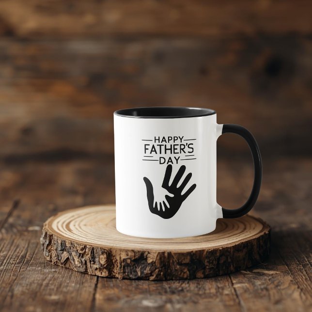Caneca de Dia dos Pais com Impressão de Mão (Criador carregado)