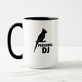 Caneca de DJ Pessoal de Papagaio Engraçado para Pr