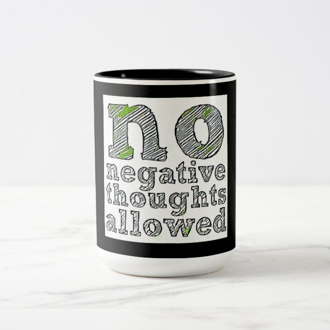 Caneca de dois tons preta de 15 oz (Centro)