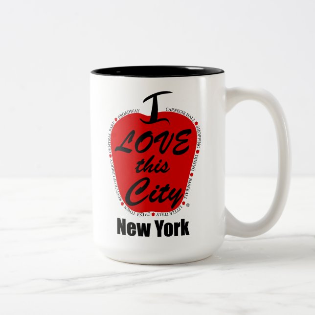 Caneca de dois tons preta de 15 oz (Direita)