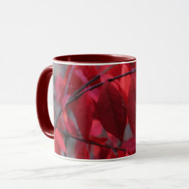 Caneca de Duas Cores Outono Vermelho