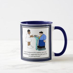 Caneca de Enfermeira Engraçada - Quadrinho de Peso