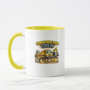 Caneca de Escavadeira de Desenho Animado da Equipe
