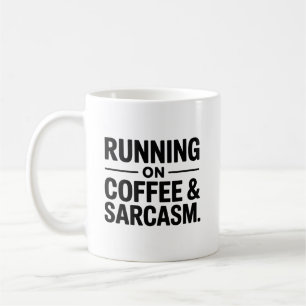 Caneca de escritório engraçada com café e sarcasmo