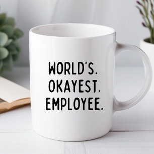 Caneca de Escritório Engraçada Funcionário Mediano