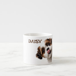 Caneca de Espresso com Foto de Cachorro Marrom Pas