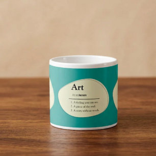 Caneca de Espresso Estilo Dicionário de Arte Perso
