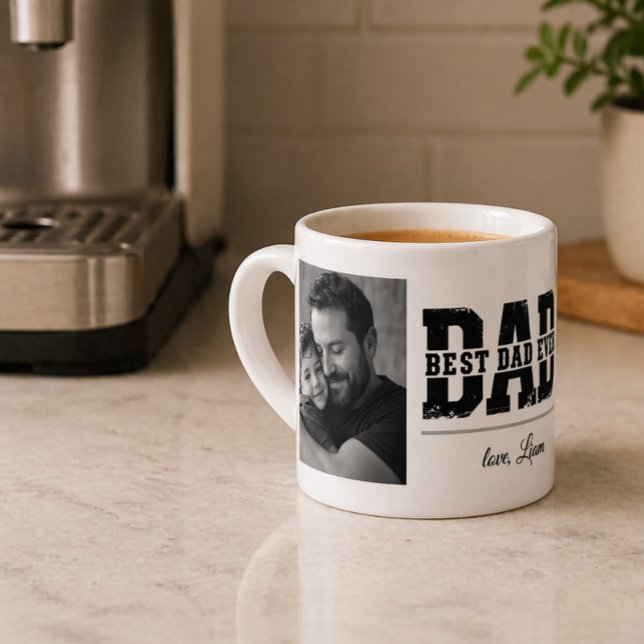 Caneca de Espresso Moderno Colagem de Fotos Melhor (Criador carregado)