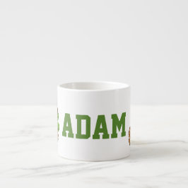 Caneca de Espresso Nome Personalizado Adam Animais