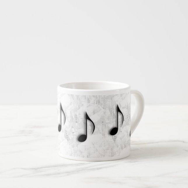 Caneca de Espresso Notas Musicais (Frente Esquerda)