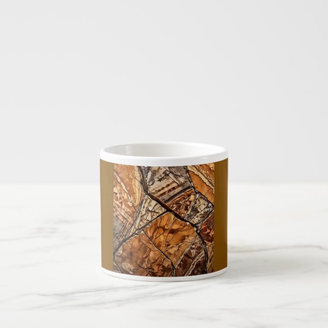 Caneca de Espresso (Padrões de Pedra) (Frente)