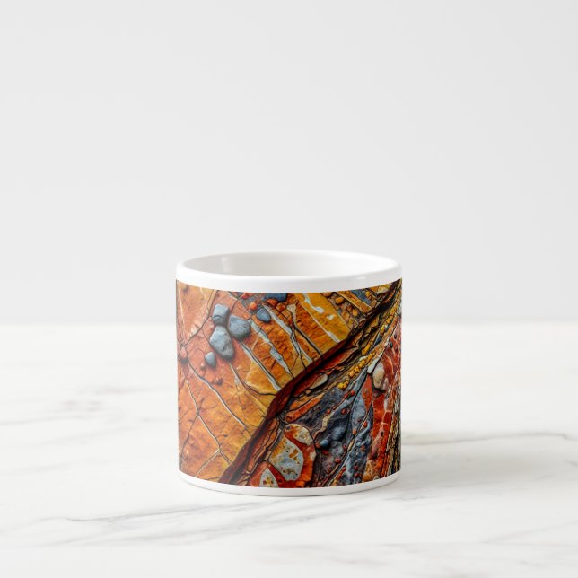 Caneca de Espresso (Padrões de Pedra-8) (Frente)