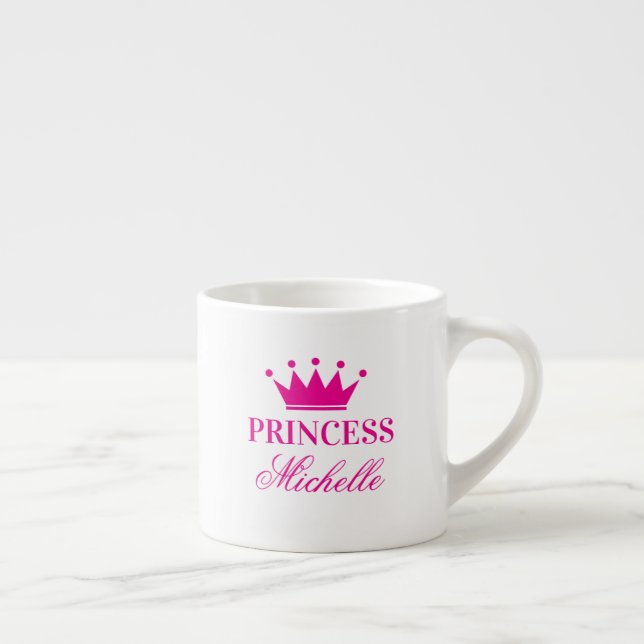 Caneca de Espresso Personalizada Coroa de Princesa (Direita)