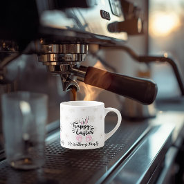 Caneca de espresso personalizada Feliz Páscoa