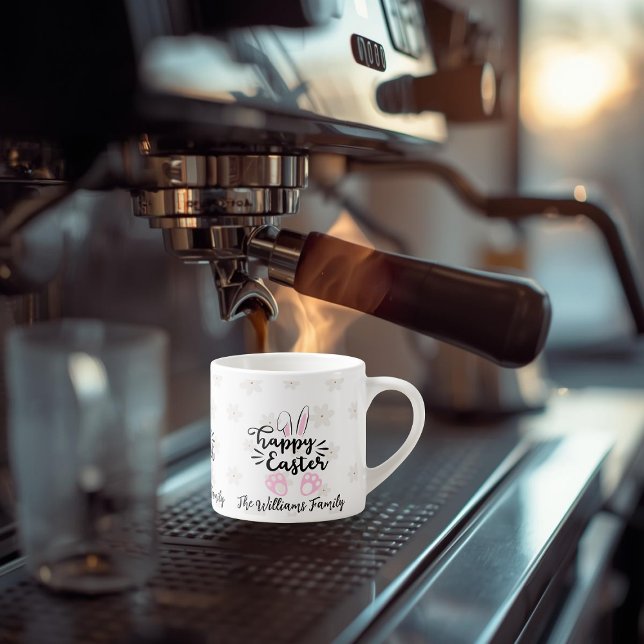 Caneca de espresso personalizada Feliz Páscoa (Criador carregado)