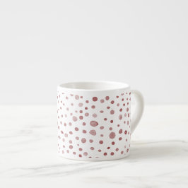 Caneca de Espresso Pontos de Aquarela Confete Rubi