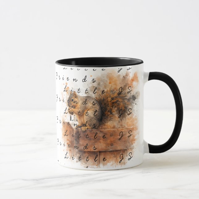 Caneca de Esquilo em Aquarela – Presente de Animal (Direita)