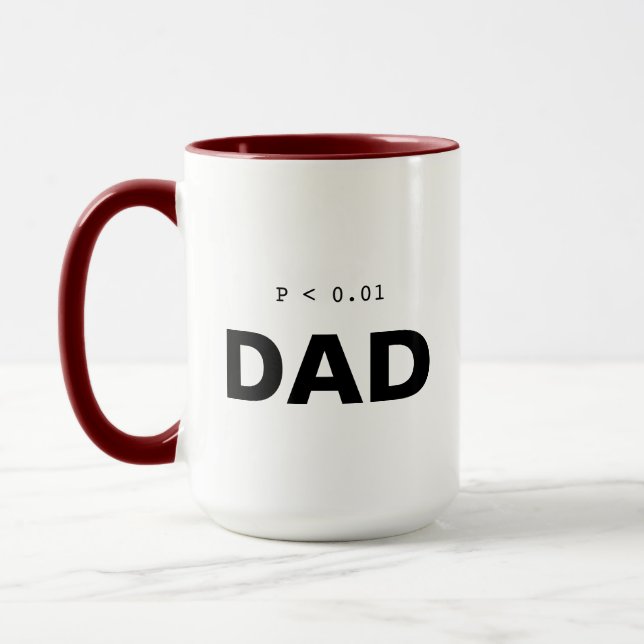 Caneca de Estatística de Psicologia | Pai Signific (Esquerda)