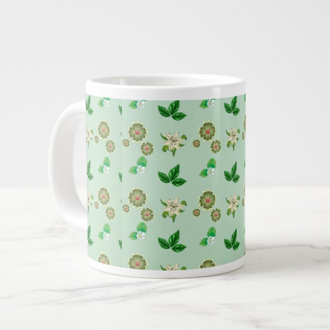 Caneca De Estética Botânica - Xícara De Café Flora (Frente Esquerda)